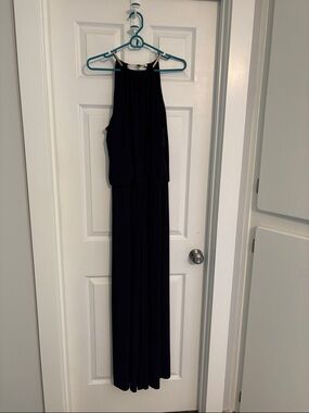 Elegant Navy Blue Halter Jumpsuit